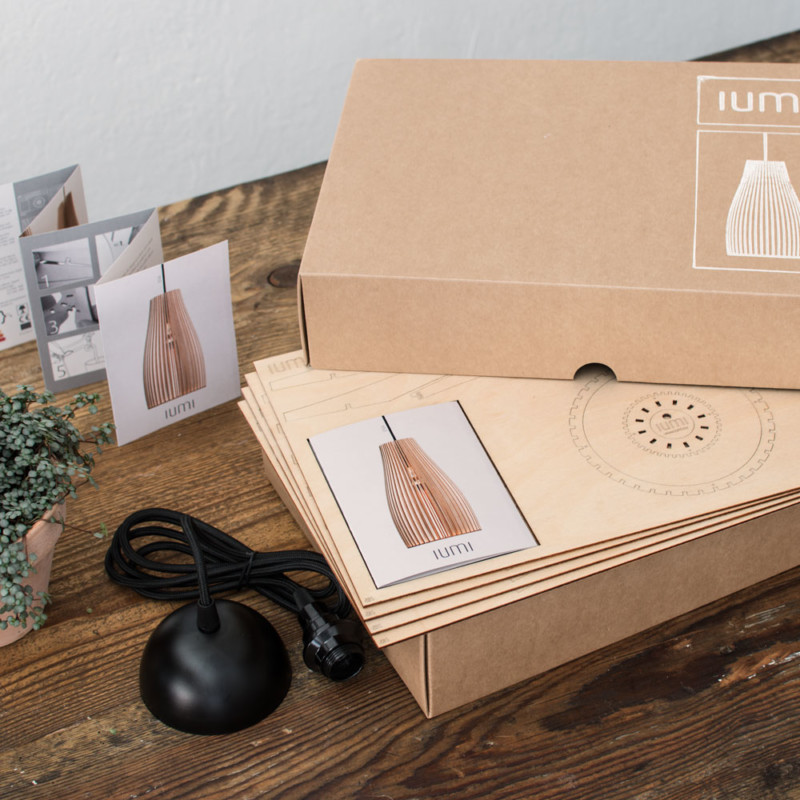 packaging wooden lamp ENA