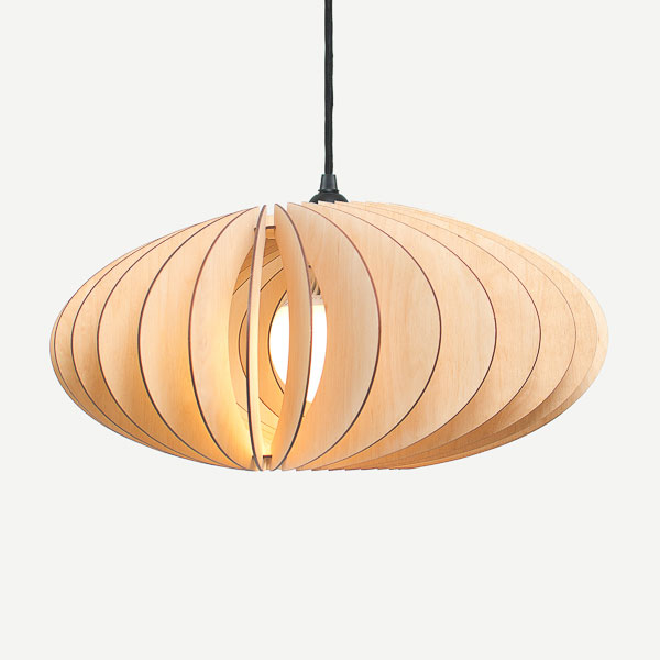 Wood pendant light or ceiling lamp