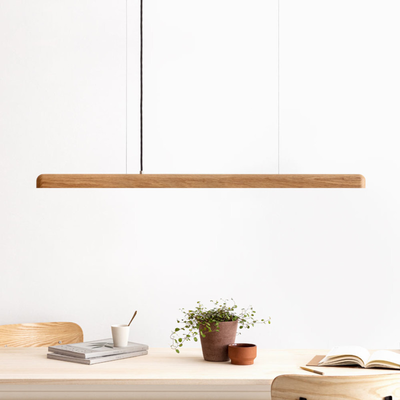 Led-pendant-lighting-wood-dimmable NYX oak by IUMI DESIGN