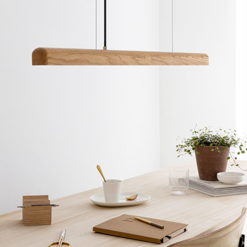 NYX-LED-Pendelleuchte-aus-Holz-Esstischlampe-leds made in Germany-IUMI DESIGN